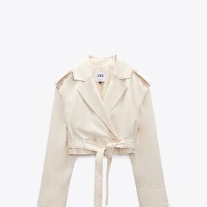 Zara Women's Cream Trench Coat